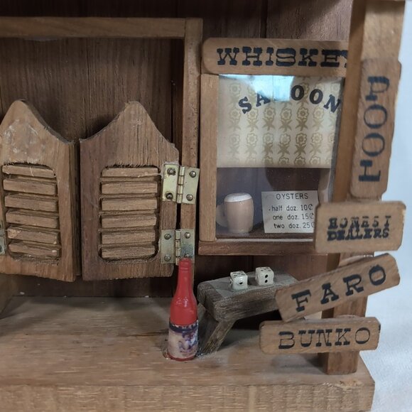 Last Chance Saloon Vintage Wood Storefront Wall Decor Hanging Old West Building - Picture 4 of 14